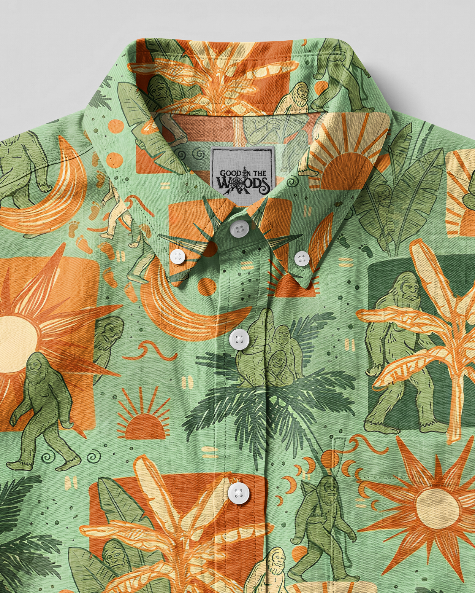 BIGFOOT SUNSET WANDER BUTTON-DOWN COLLAR SHIRT - TYPQ2906263