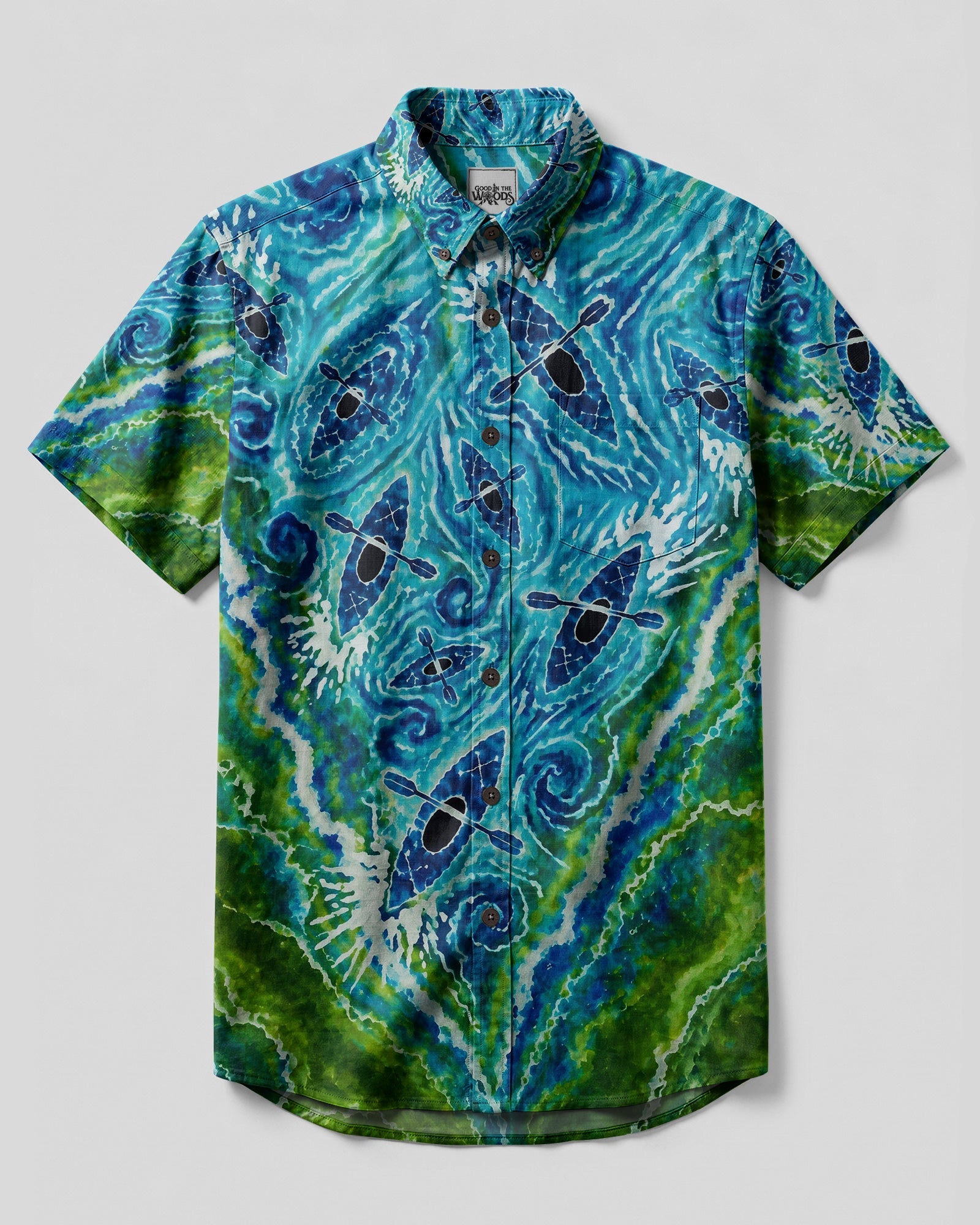 LAKESIDE KAYAK WATERFLOWL BUTTON-DOWN COLLAR SHIRT - KMTM1607261