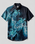 OCEAN GLOW TURTLES BUTTON-DOWN COLLAR SHIRT - TYLN0807264