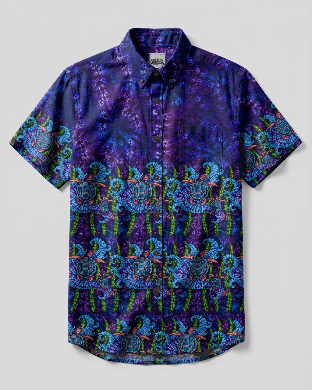 SEA TURTLES SEAWEED BUTTON-DOWN COLLAR SHIRT - TLHN0607264