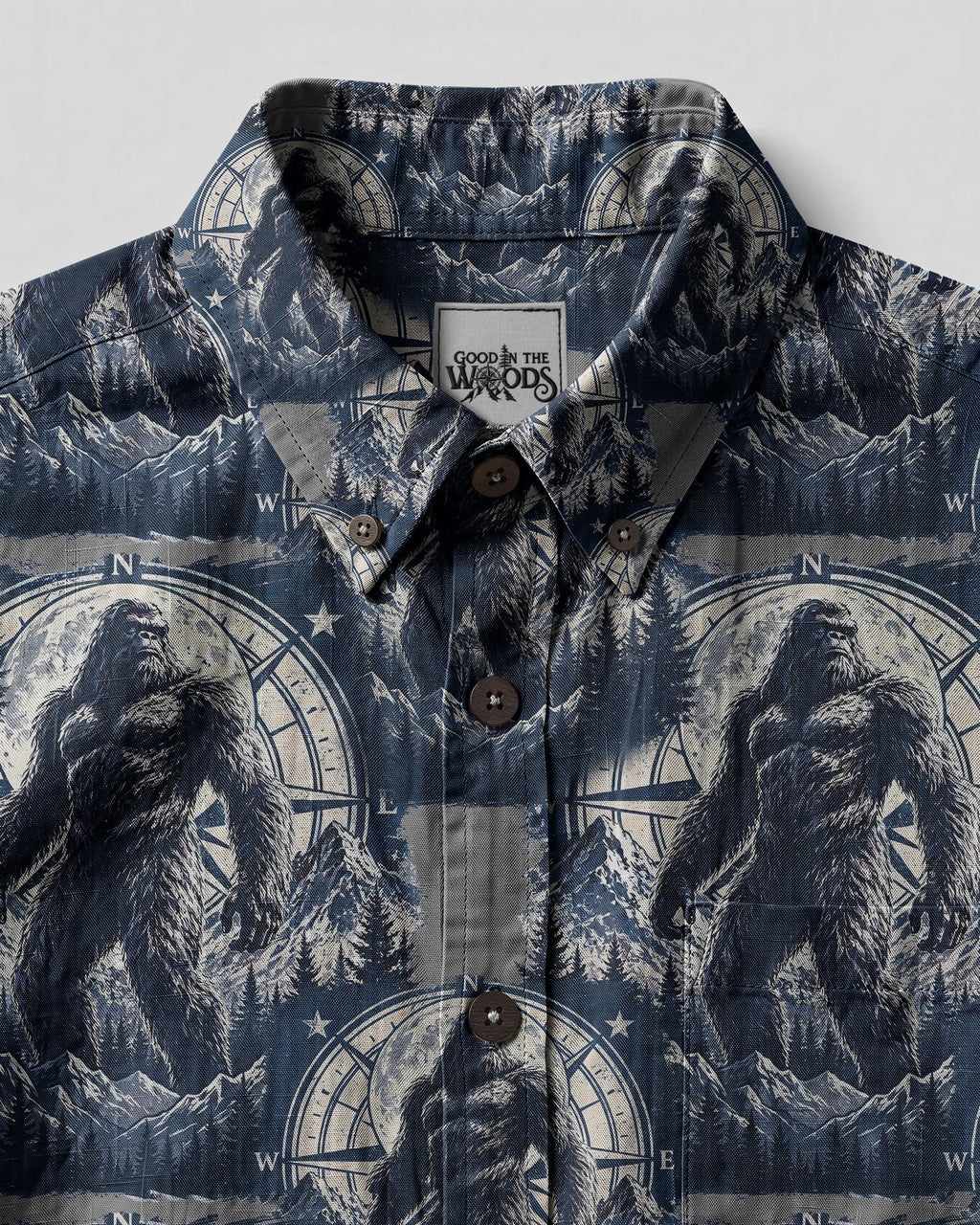 BIGFOOT INTO THE WILD BUTTON-DOWN COLLAR SHIRT - TYPQ0707261