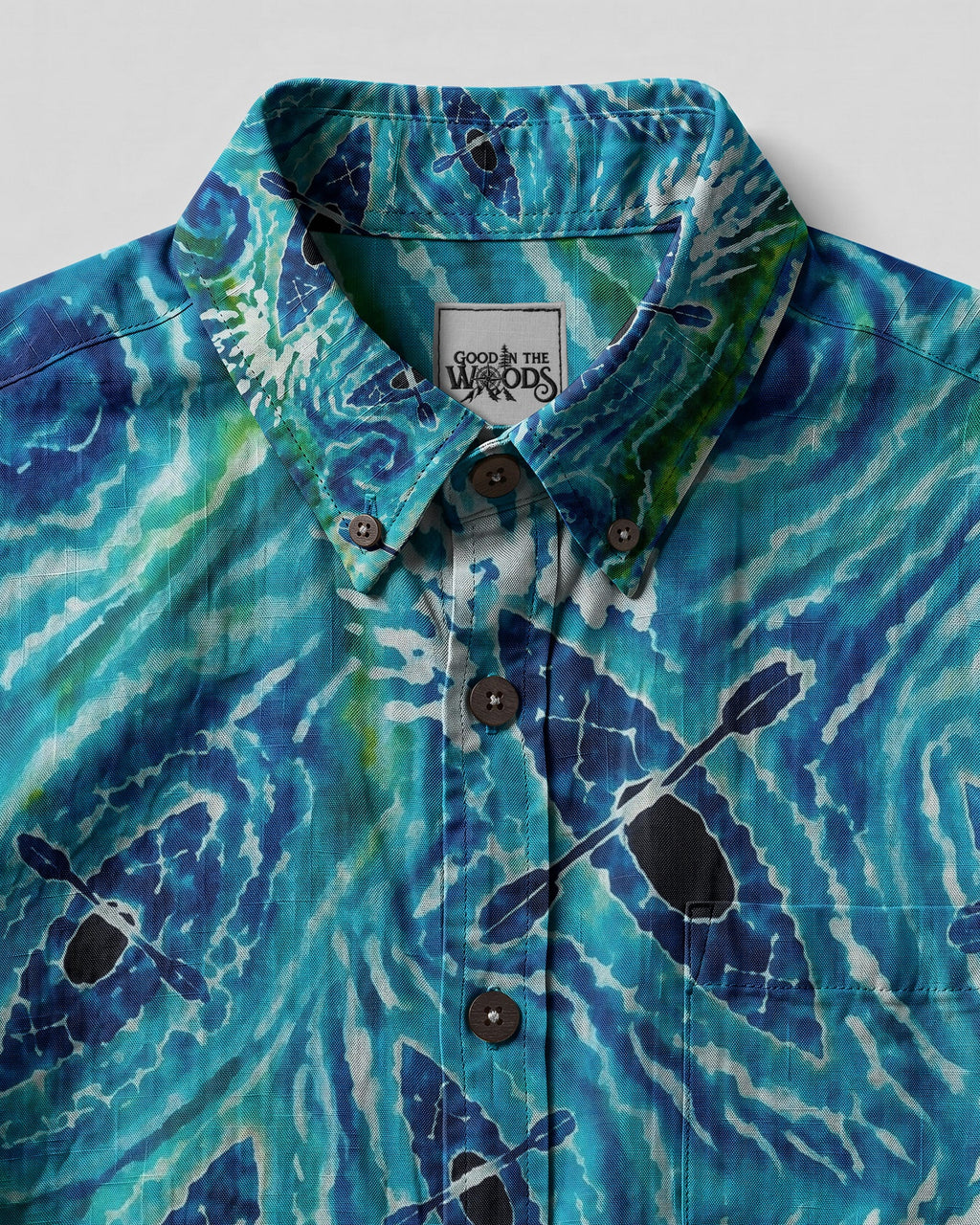LAKESIDE KAYAK WATERFLOWL BUTTON-DOWN COLLAR SHIRT - KMTM1607261