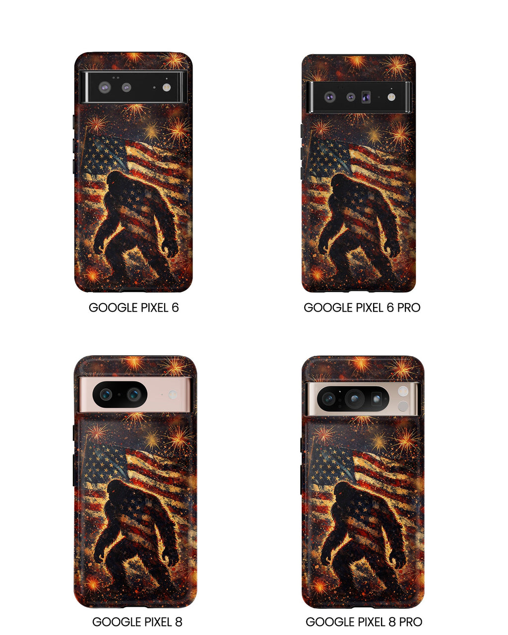 BIGFOOT STARS AND STRIPES GRUNGE ART  PHONE CASE  - TLHN2004264