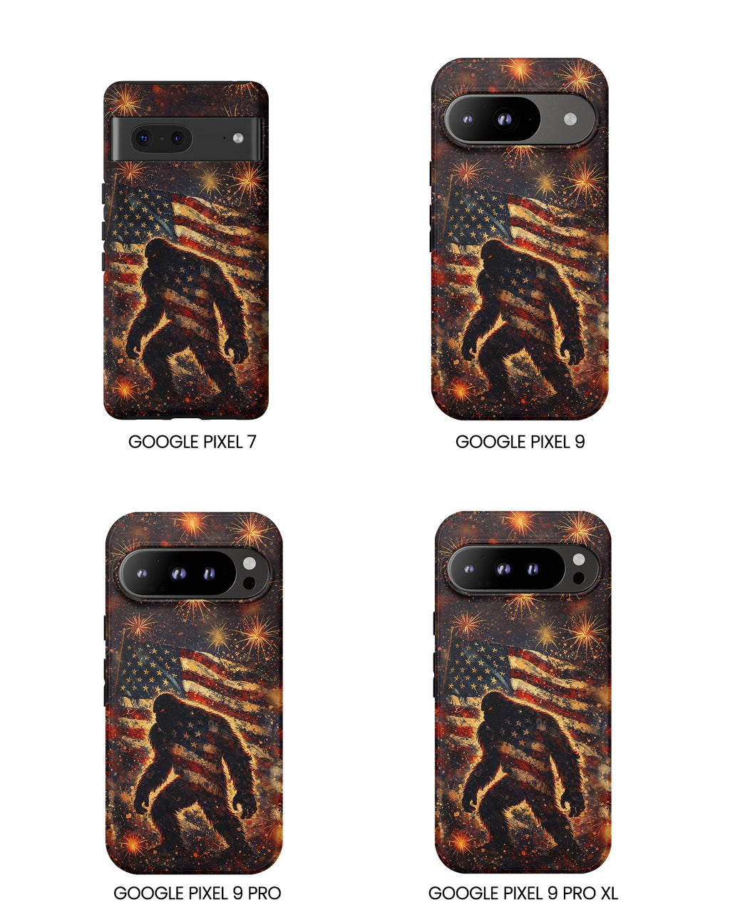 BIGFOOT STARS AND STRIPES GRUNGE ART  PHONE CASE  - TLHN2004264