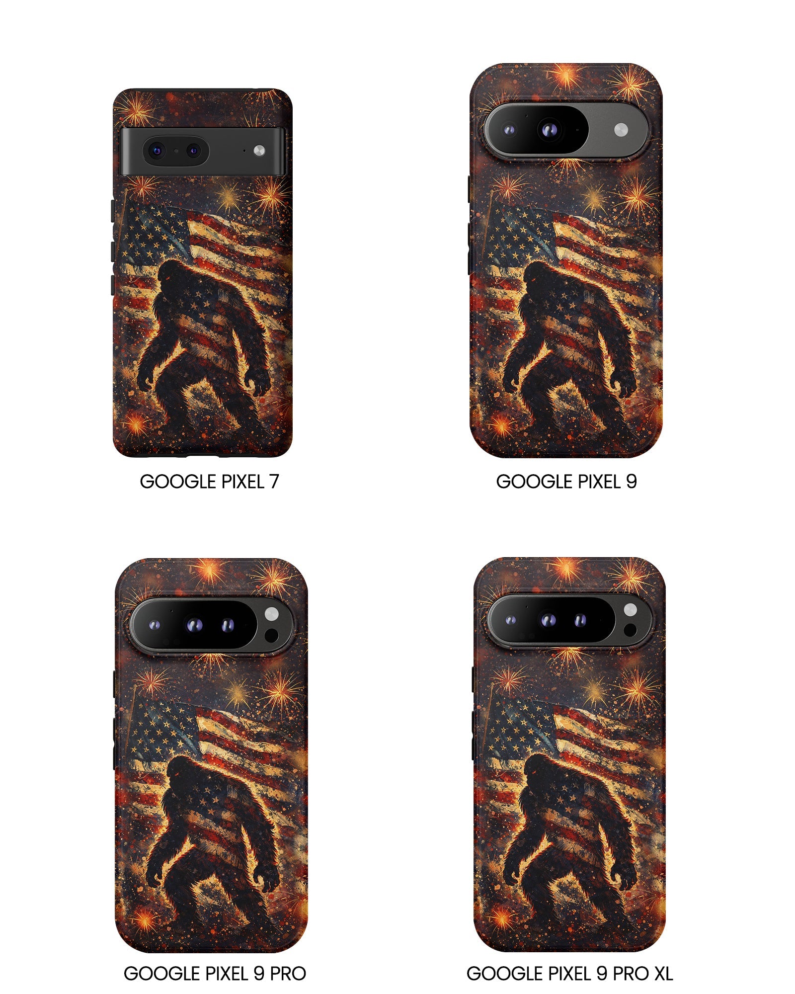 BIGFOOT STARS AND STRIPES GRUNGE ART  PHONE CASE  - TLHN2004264