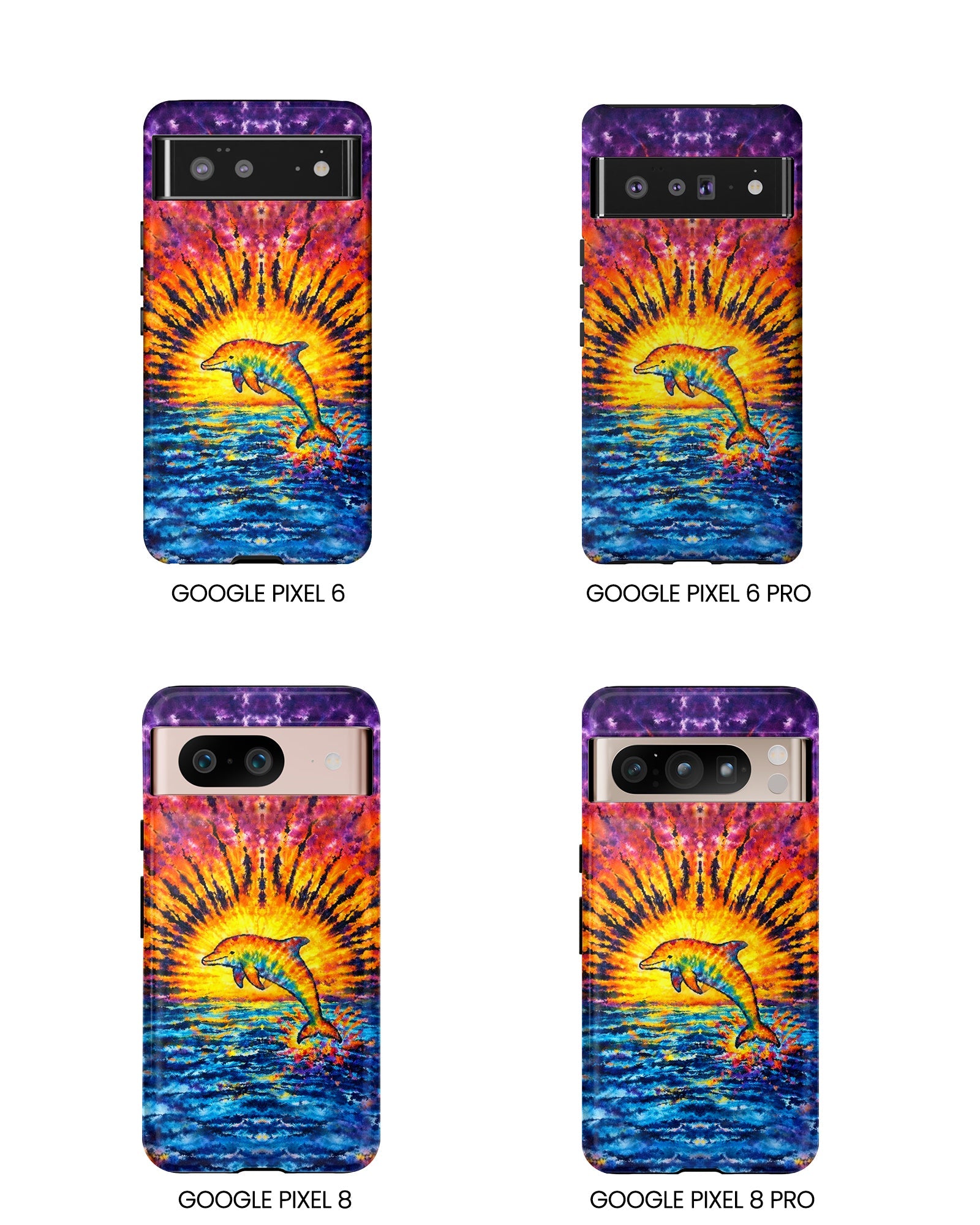 DOLPHIN SUNSET WATERCOLOR PATTERN  PHONE CASE  - TLHN2104264