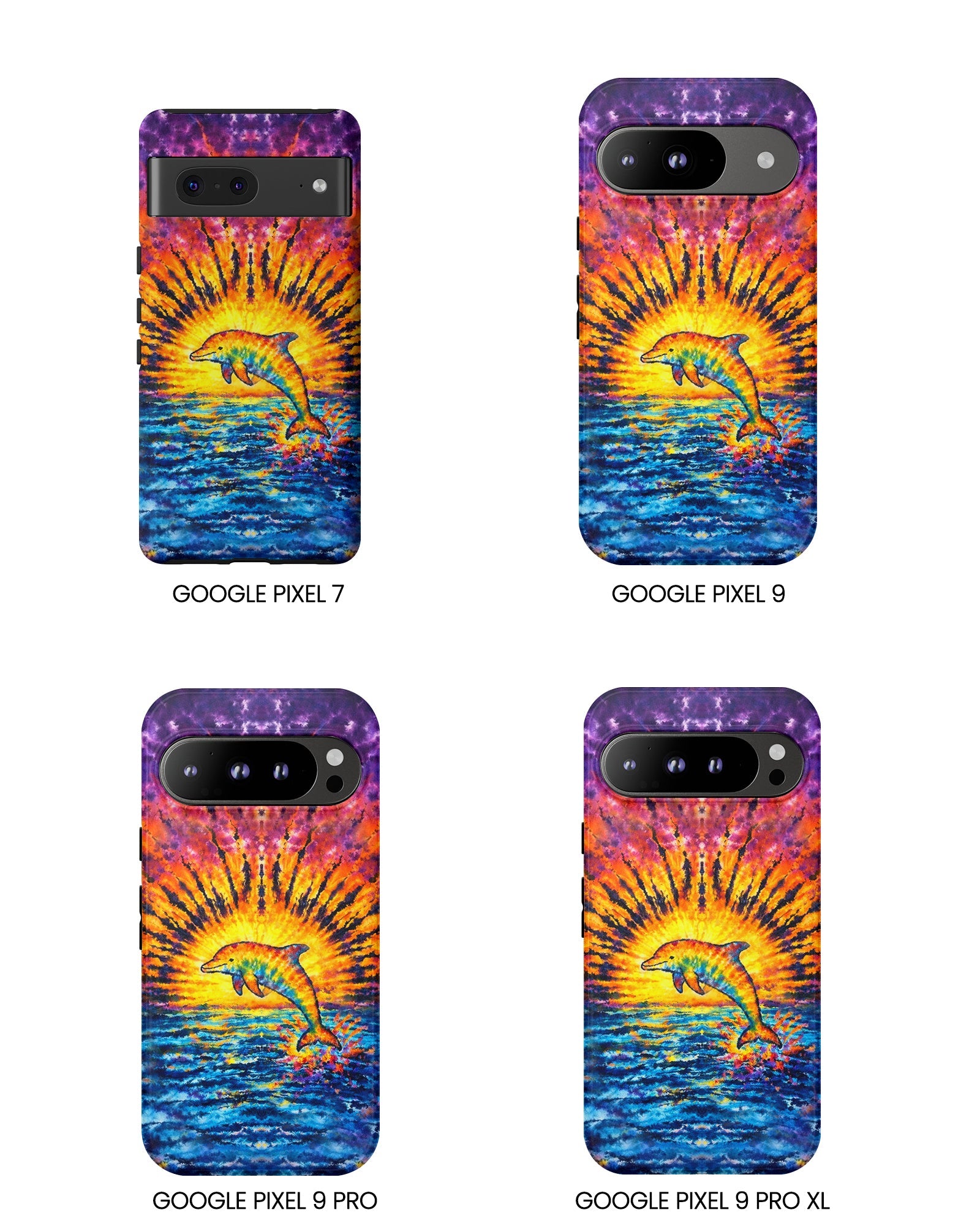 DOLPHIN SUNSET WATERCOLOR PATTERN  PHONE CASE  - TLHN2104264