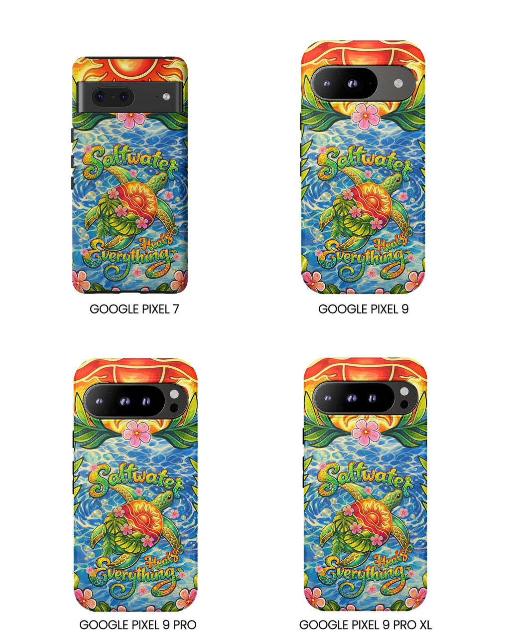 SALTWATER HEALS EVERYTHING TURTLE PHONE CASE - TLNT1704262