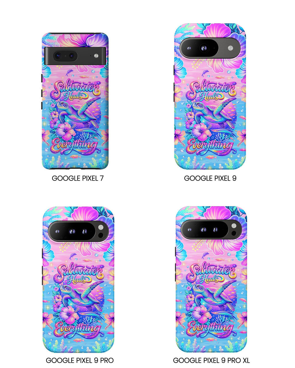 SALTWATER HEALS EVERYTHING TURTLE  PHONE CASE    - TLNT1104264