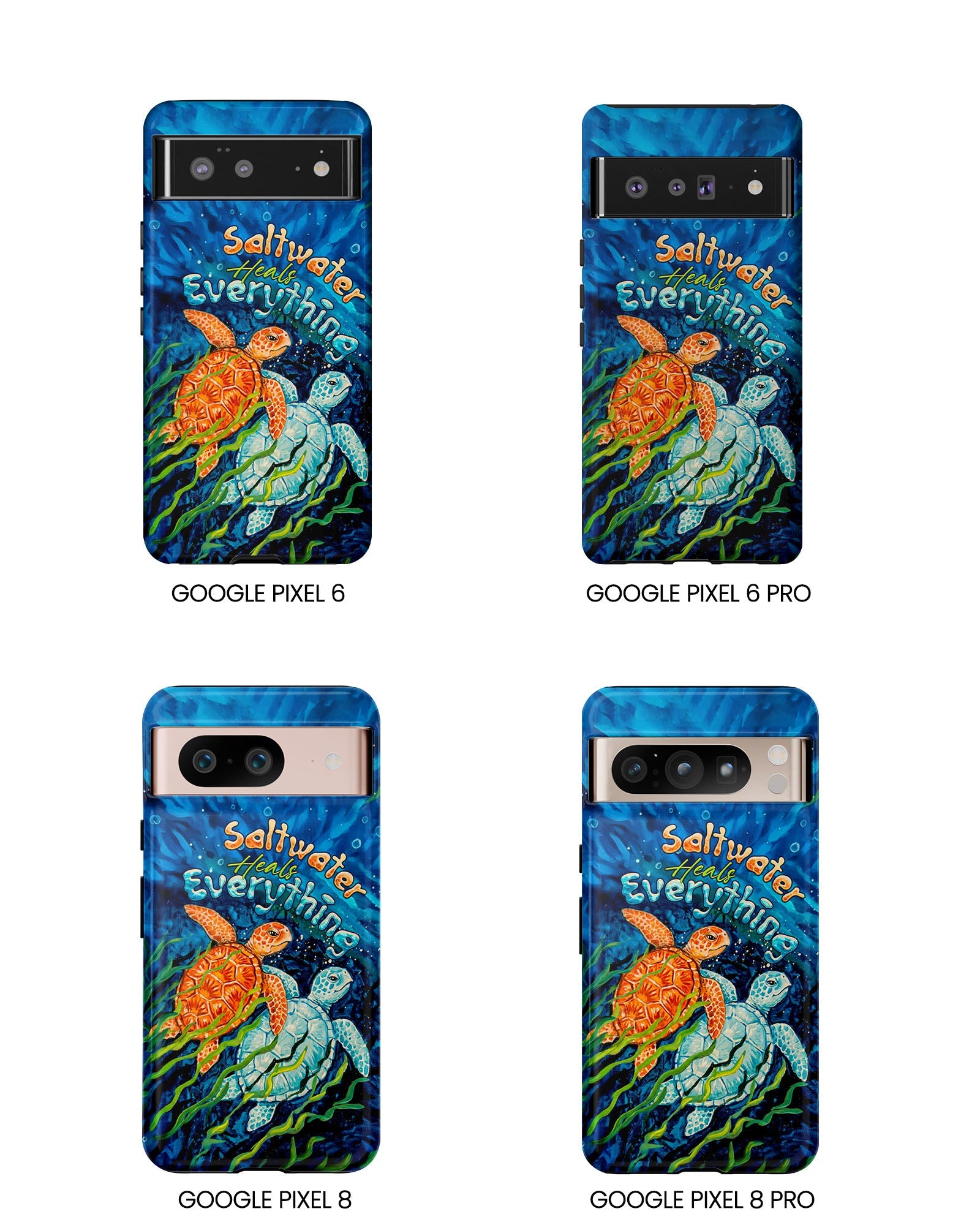 SALTWATER HEALS EVERYTHING TURTLE  PHONE CASE  - TLTW2005264