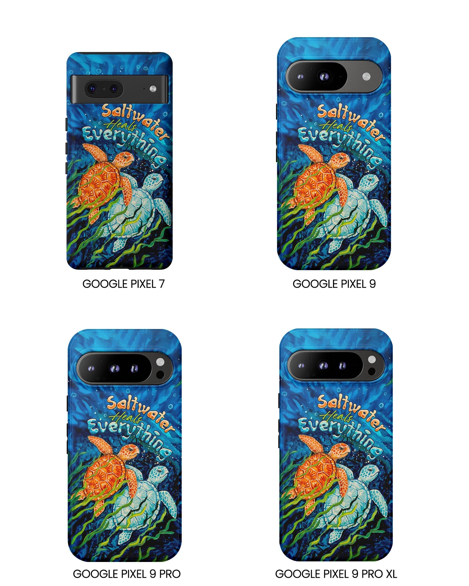 SALTWATER HEALS EVERYTHING TURTLE  PHONE CASE  - TLTW2005264