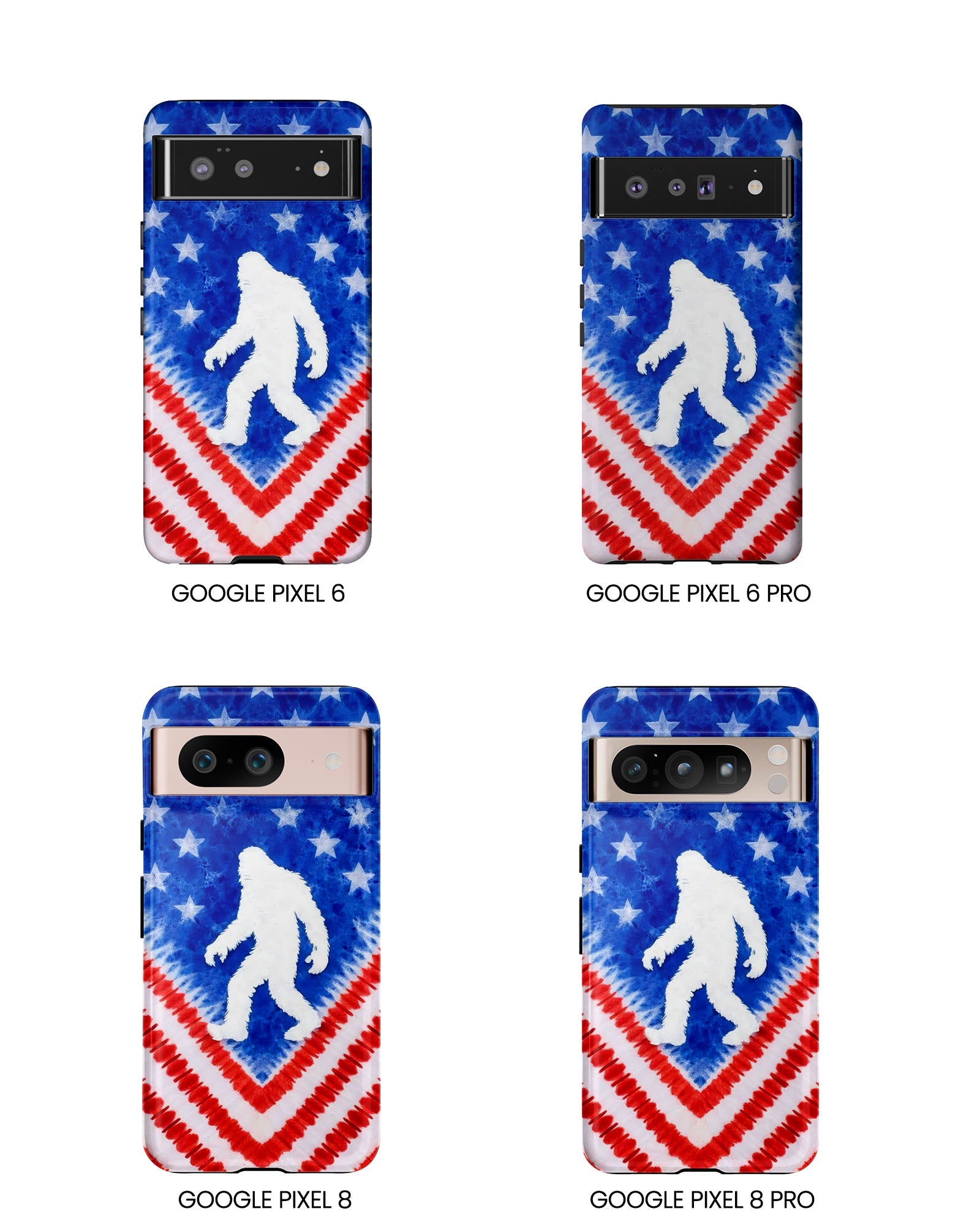 BIGFOOT FLAG RED WHITE & BLUE SWIRL PHONE CASE  - TLTW2105265