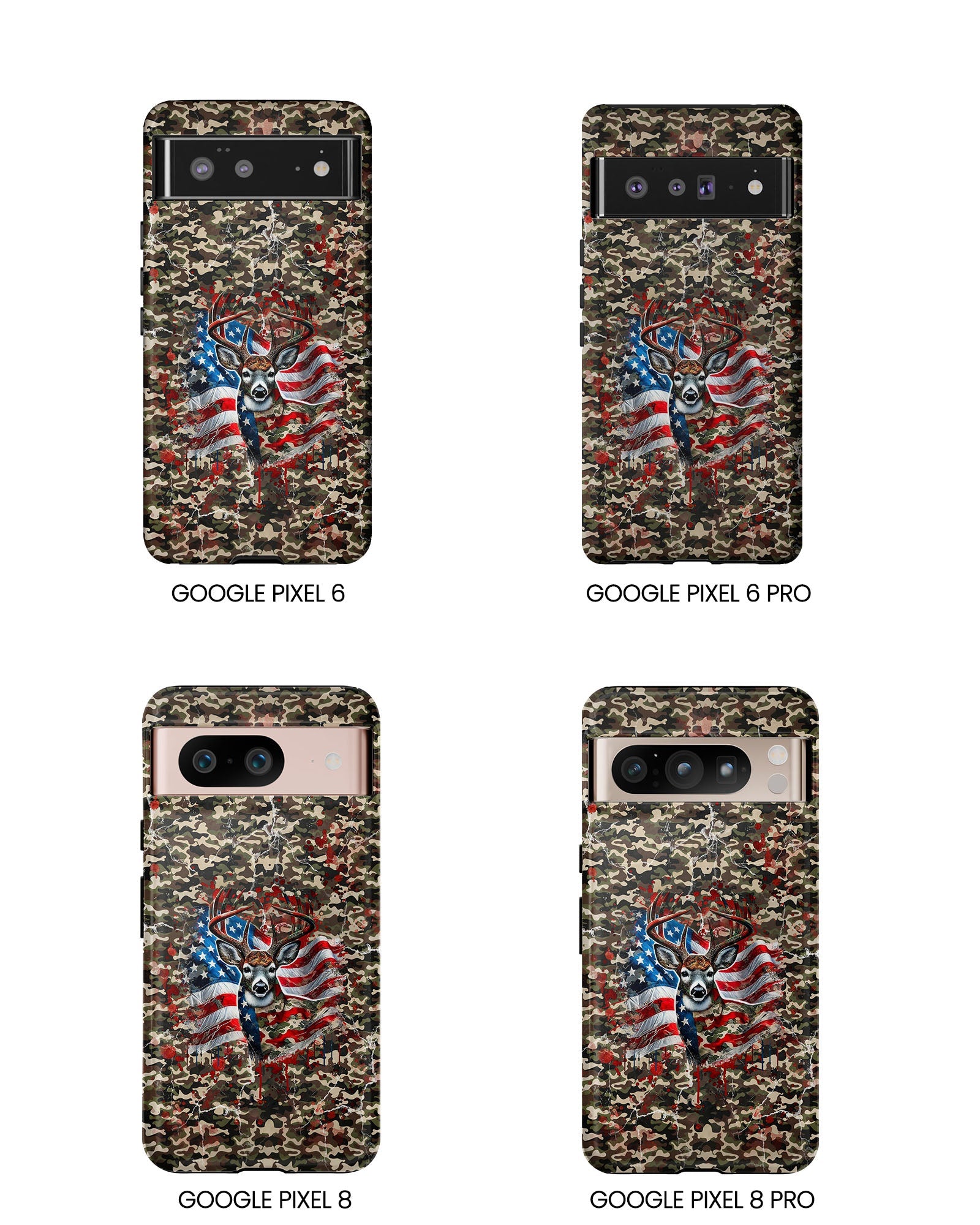 STARS AND STRIPES DEER HUNTING PHONE CASE - TLHG1905264