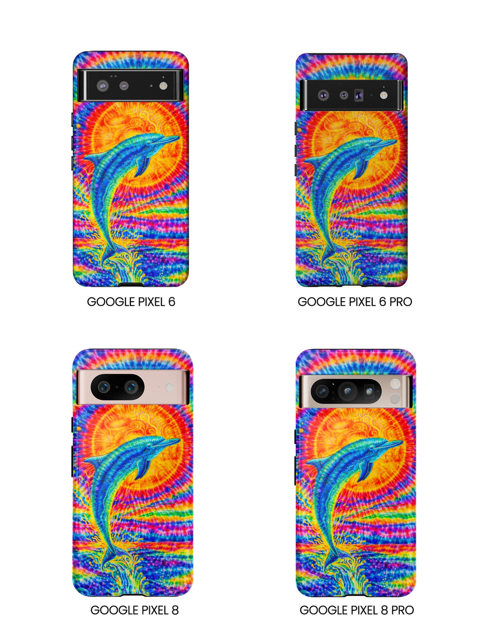 DOLPHIN SUN COLORFUL SWIRL  PHONE CASE  - TLTW2205261