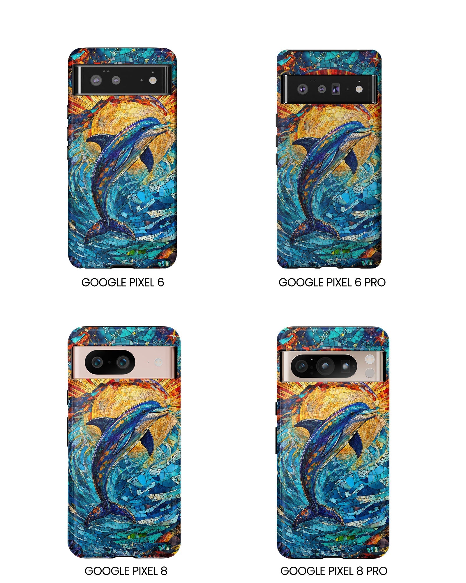 DOLPHIN STAINED GLASS PHONE CASE  - TLTW1305265