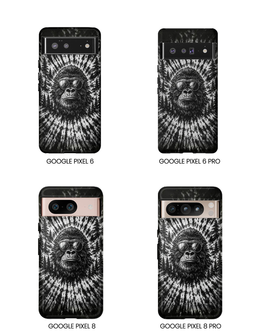BIGFOOT BLACK & WHITE SWIRL  PHONE CASE  - TLTW2205262