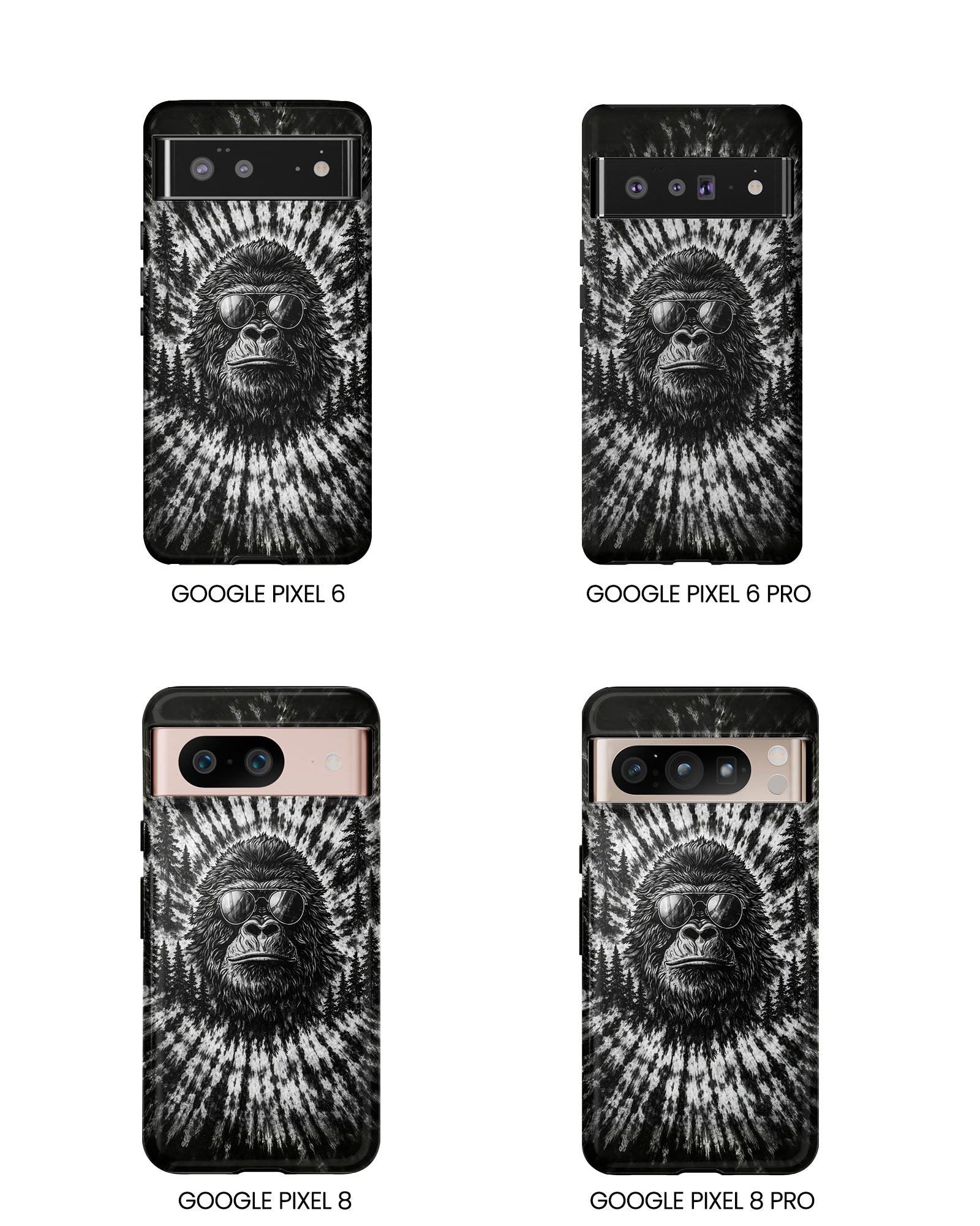 BIGFOOT BLACK & WHITE SWIRL  PHONE CASE  - TLTW2205262