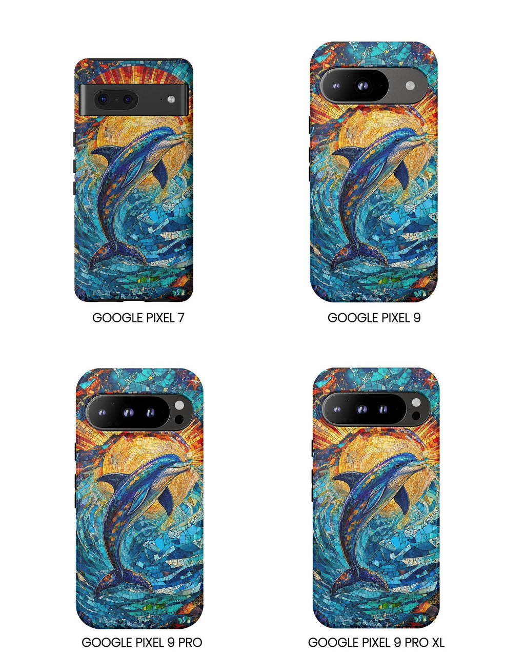 DOLPHIN STAINED GLASS PHONE CASE  - TLTW1305265