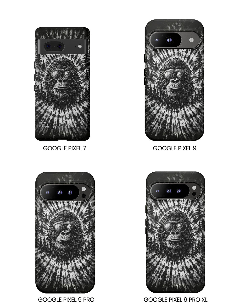 BIGFOOT BLACK & WHITE SWIRL  PHONE CASE  - TLTW2205262