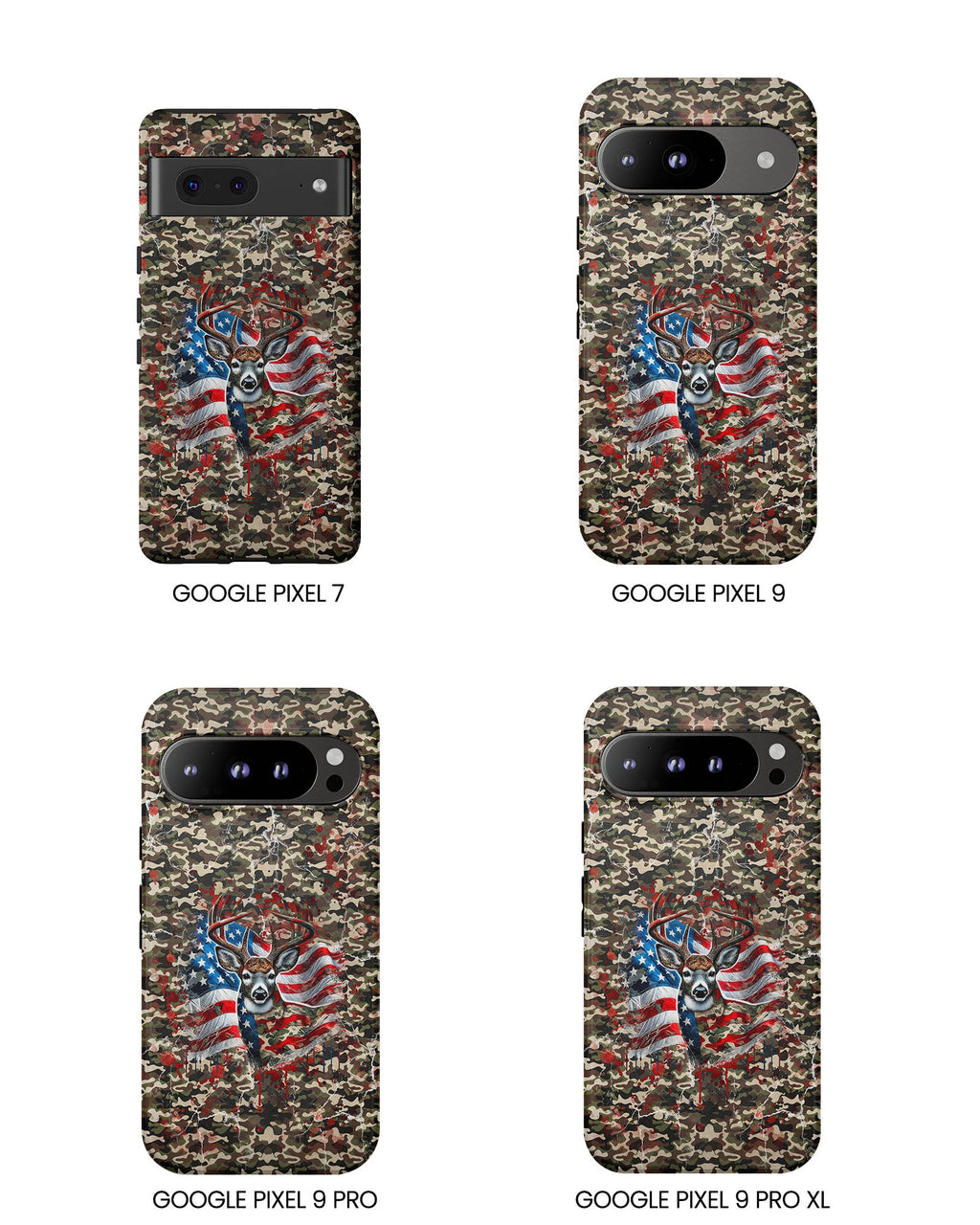 STARS AND STRIPES DEER HUNTING PHONE CASE - TLHG1905264