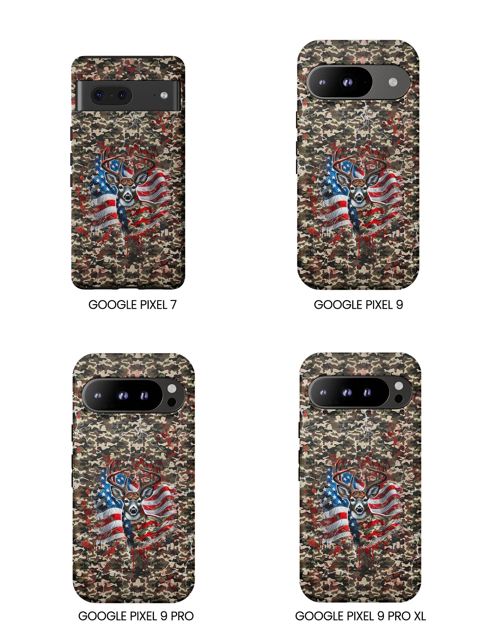 STARS AND STRIPES DEER HUNTING PHONE CASE - TLHG1905264