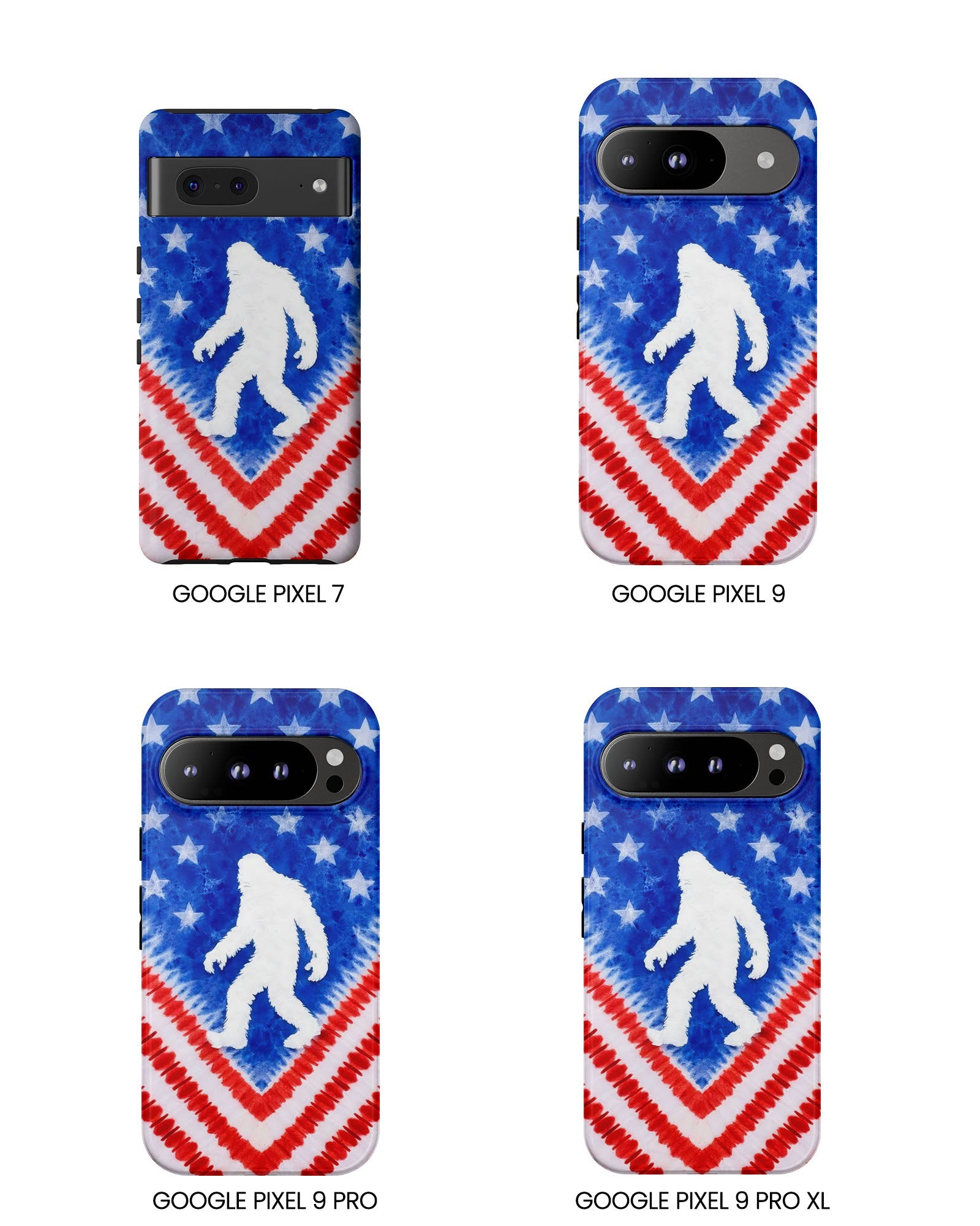 BIGFOOT FLAG RED WHITE & BLUE SWIRL PHONE CASE  - TLTW2105265