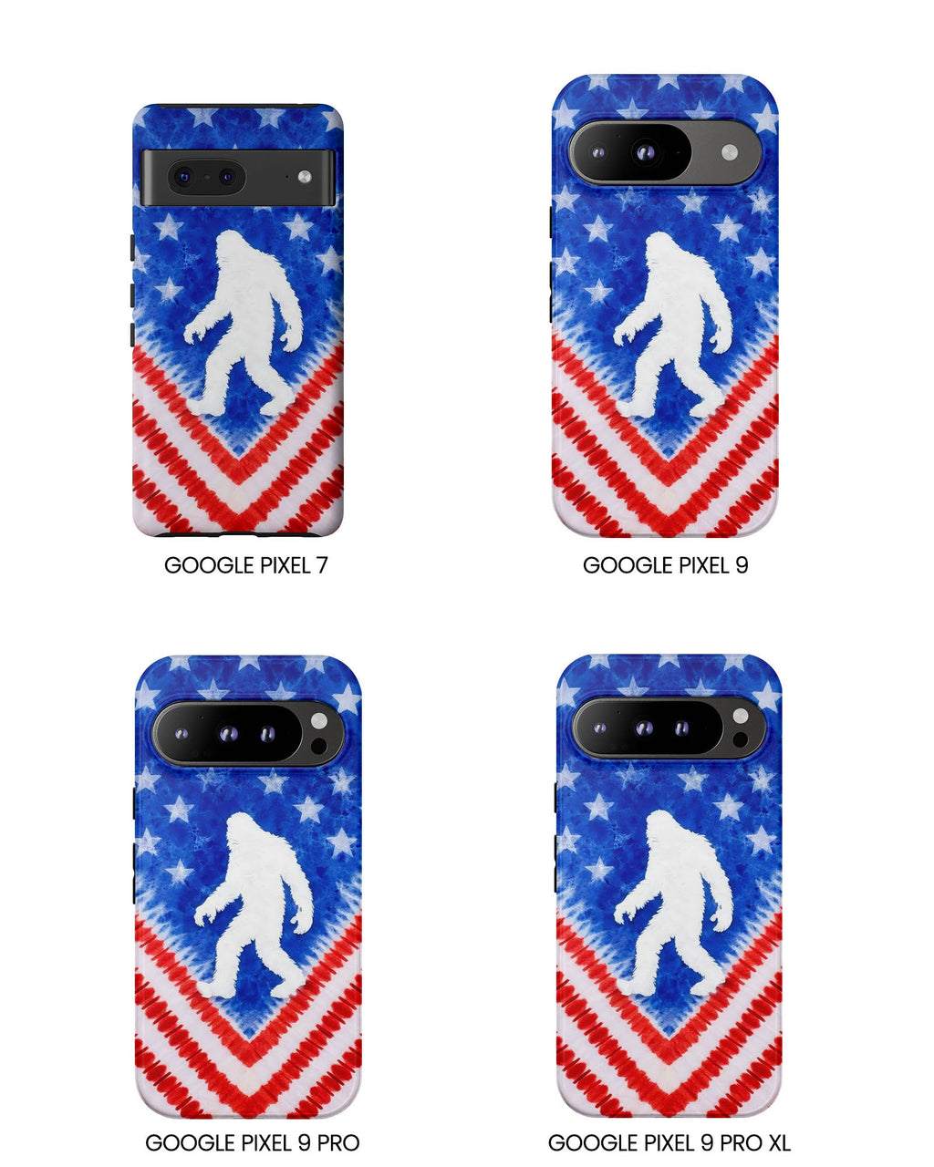BIGFOOT FLAG RED WHITE & BLUE SWIRL PHONE CASE  - TLTW2105265