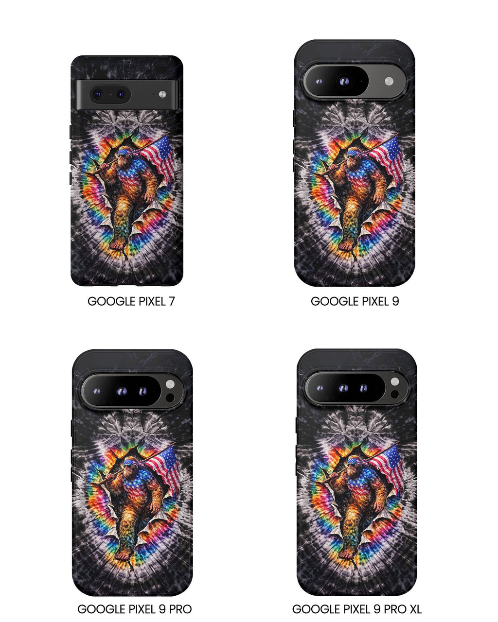 BIGFOOT WITH FLAG SWIRL  PHONE CASE  - TLTW1905264