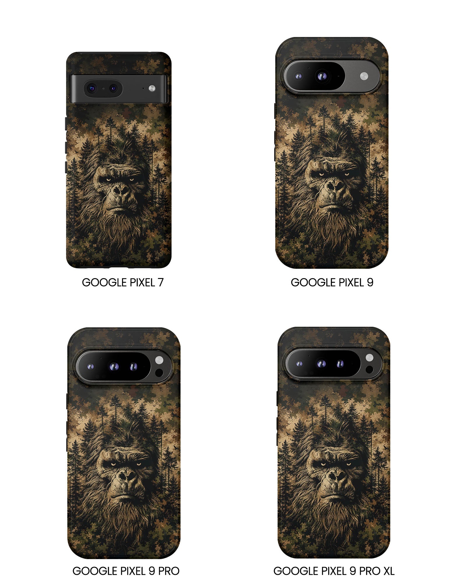 BIGFOOT IN THE FOREST CAMOUFLAGE PHONE CASE  - TLNT2105264
