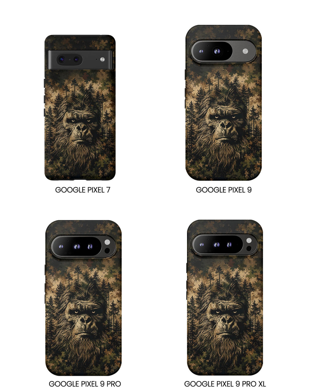 BIGFOOT IN THE FOREST CAMOUFLAGE PHONE CASE  - TLNT2105264