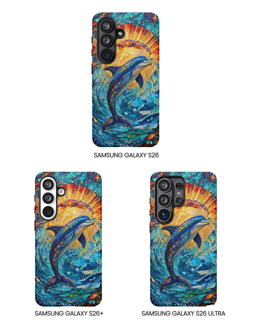 DOLPHIN STAINED GLASS PHONE CASE  - TLTW1305265