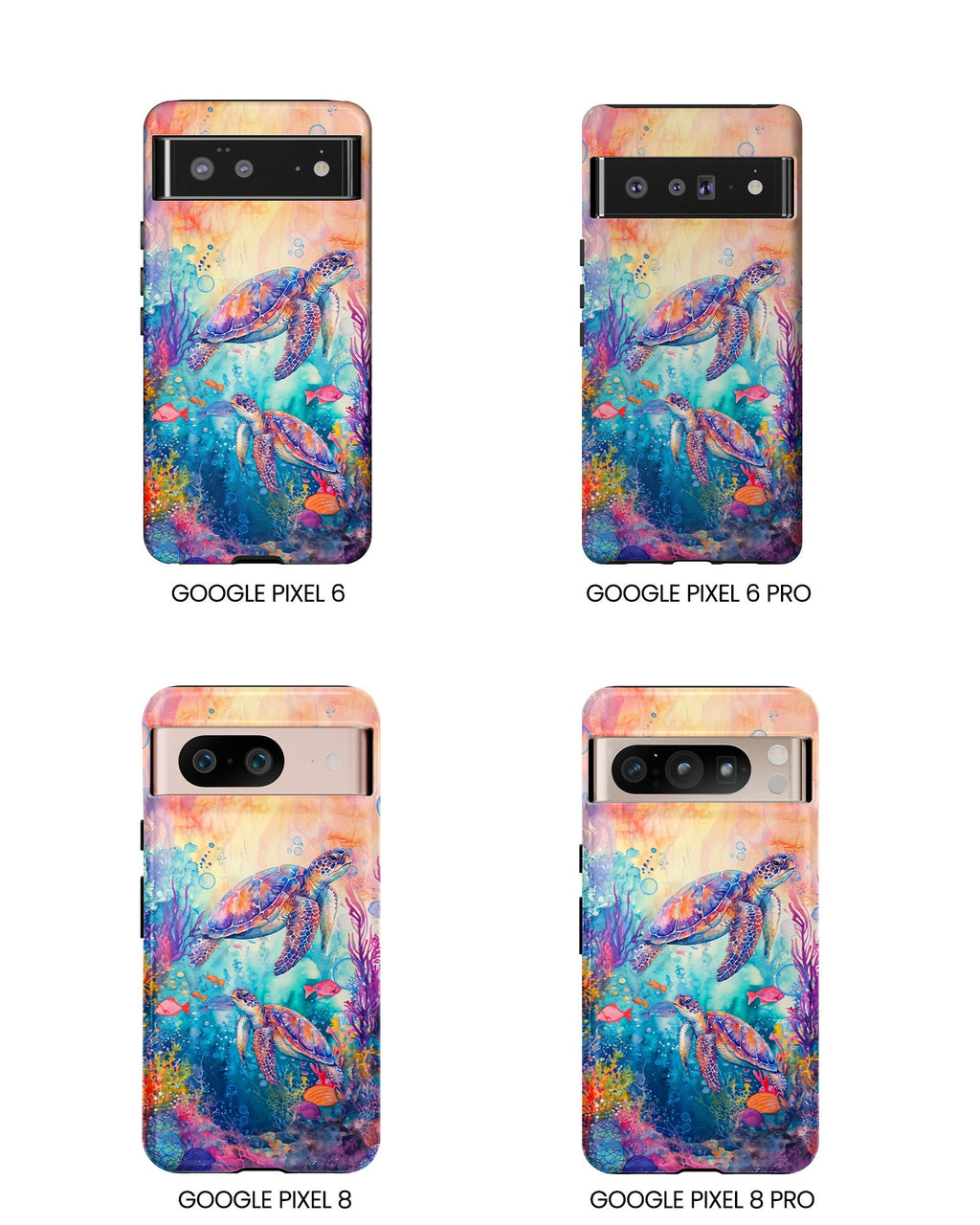 TWO SEA TURTLES UNDERSEA PHONE CASE  - TLHN1805264