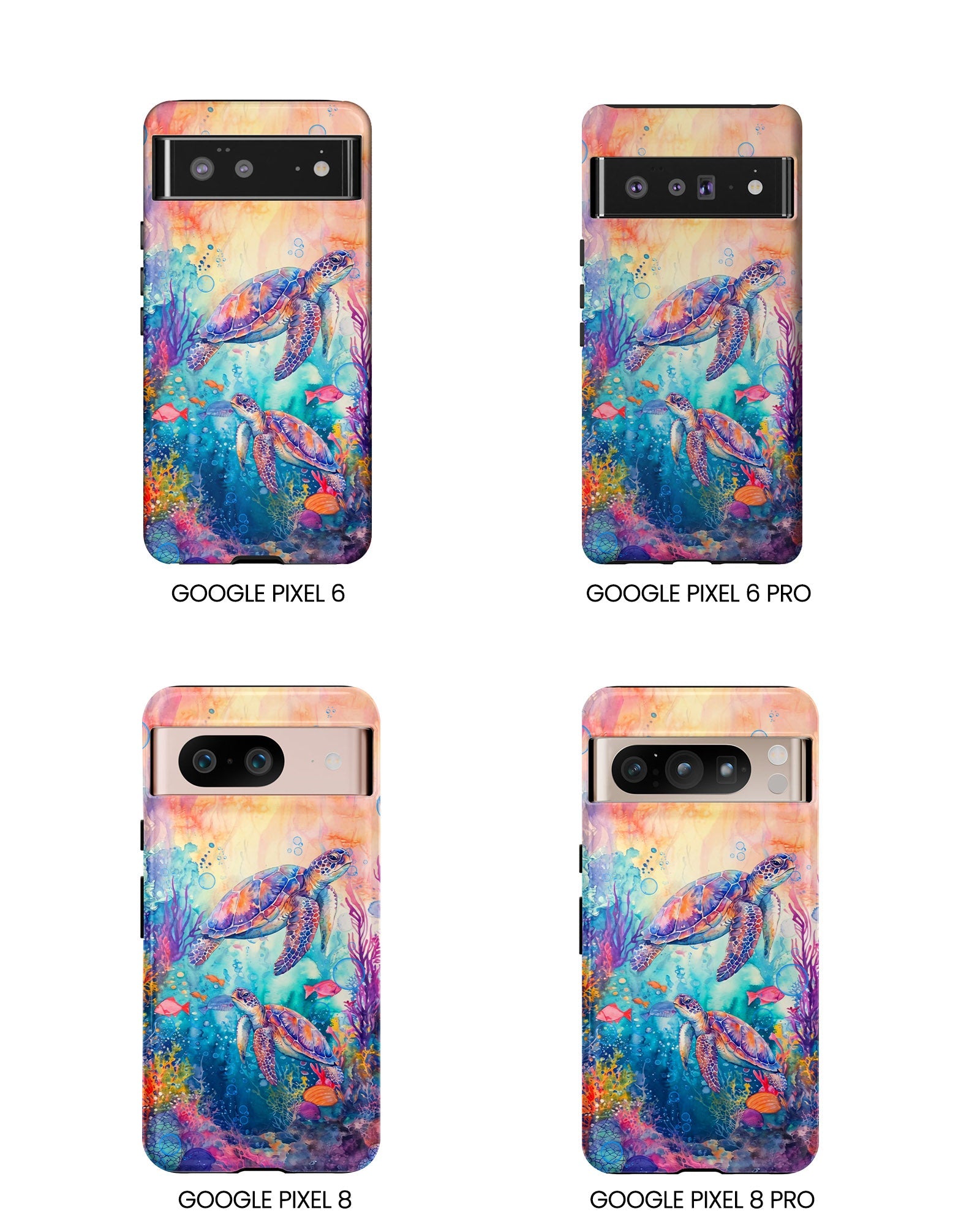 TWO SEA TURTLES UNDERSEA PHONE CASE  - TLHN1805264
