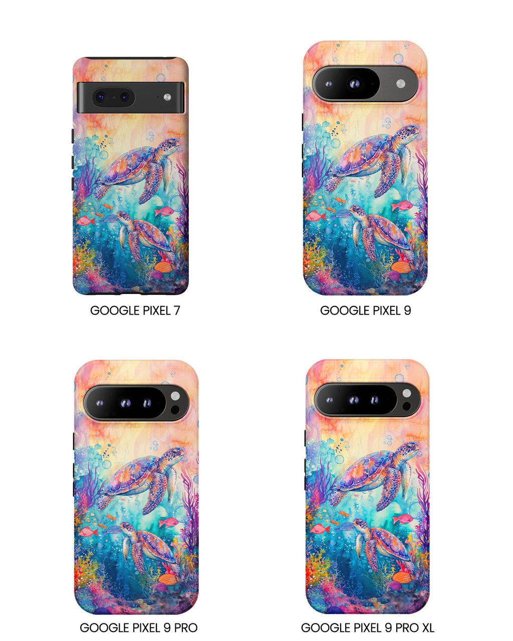 TWO SEA TURTLES UNDERSEA PHONE CASE  - TLHN1805264