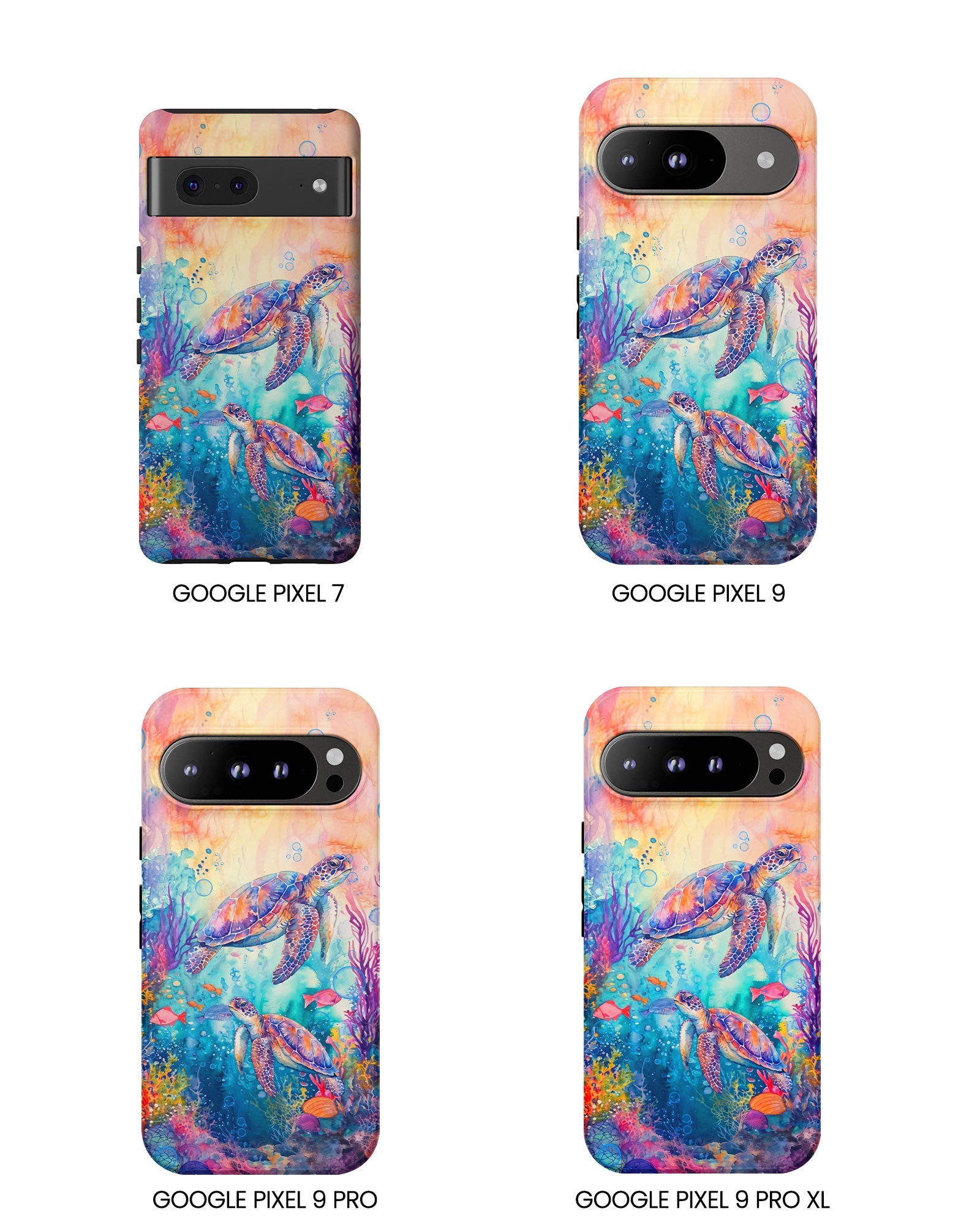 TWO SEA TURTLES UNDERSEA PHONE CASE  - TLHN1805264