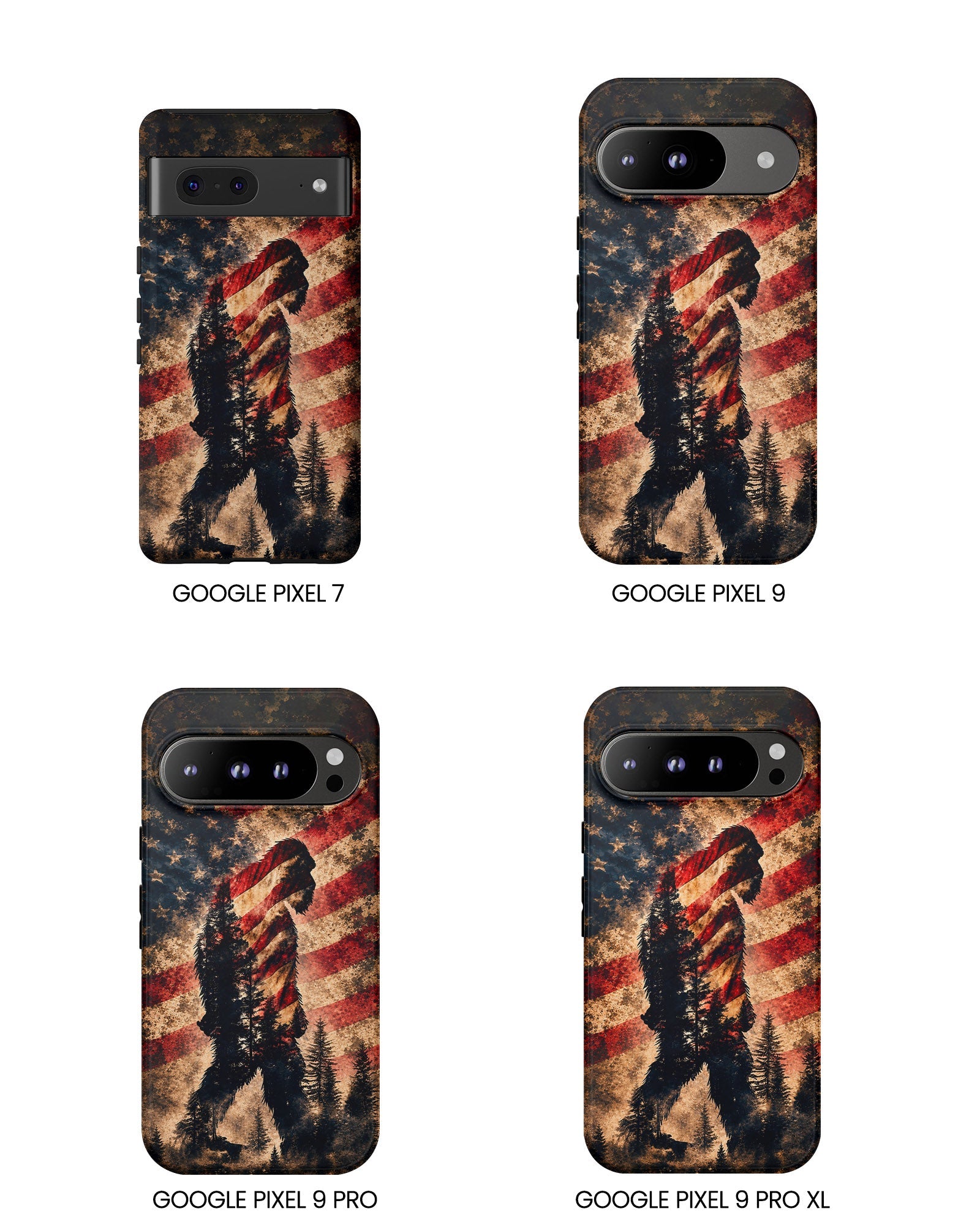 BIGFOOT IN THE FOREST STARS & STRIPES PHONE CASE  - TLHN2105264
