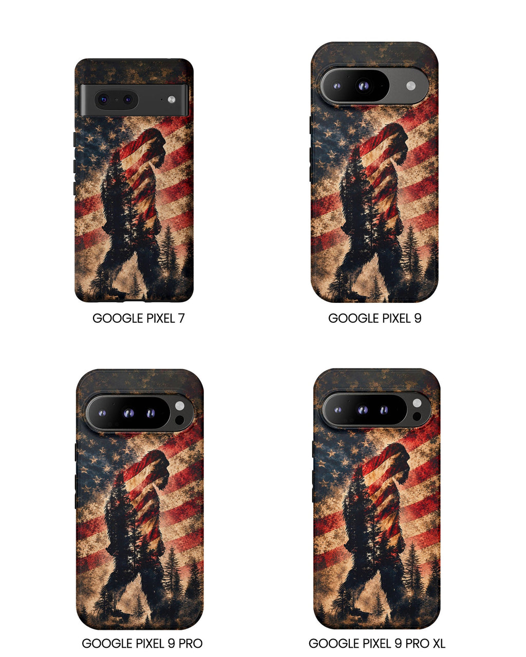 BIGFOOT IN THE FOREST STARS & STRIPES PHONE CASE  - TLHN2105264