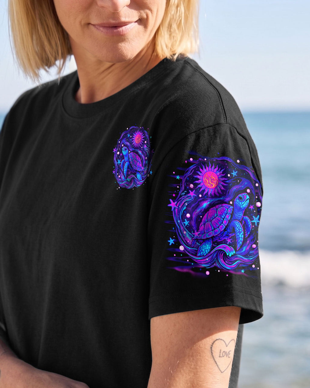 SMELL THE SEA FEEL THE BREEZE TURTLE ALL OVER PRINT - TLNO2304263