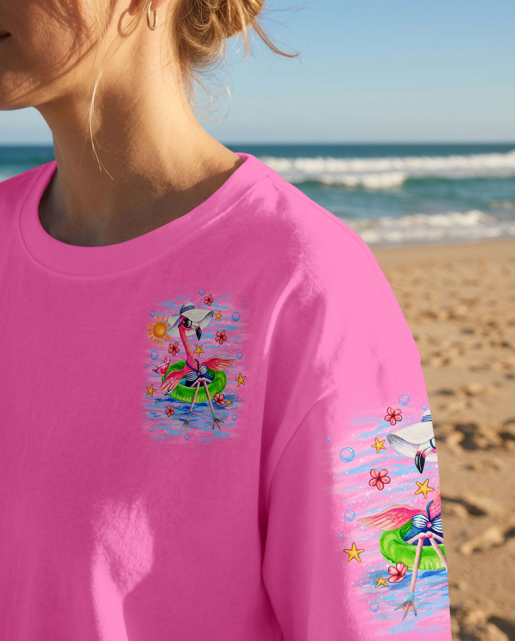 I WAS SIMPLY BORN TO DILLY DALLY FLAMINGO  ALL OVER PRINT - TLNO1205262