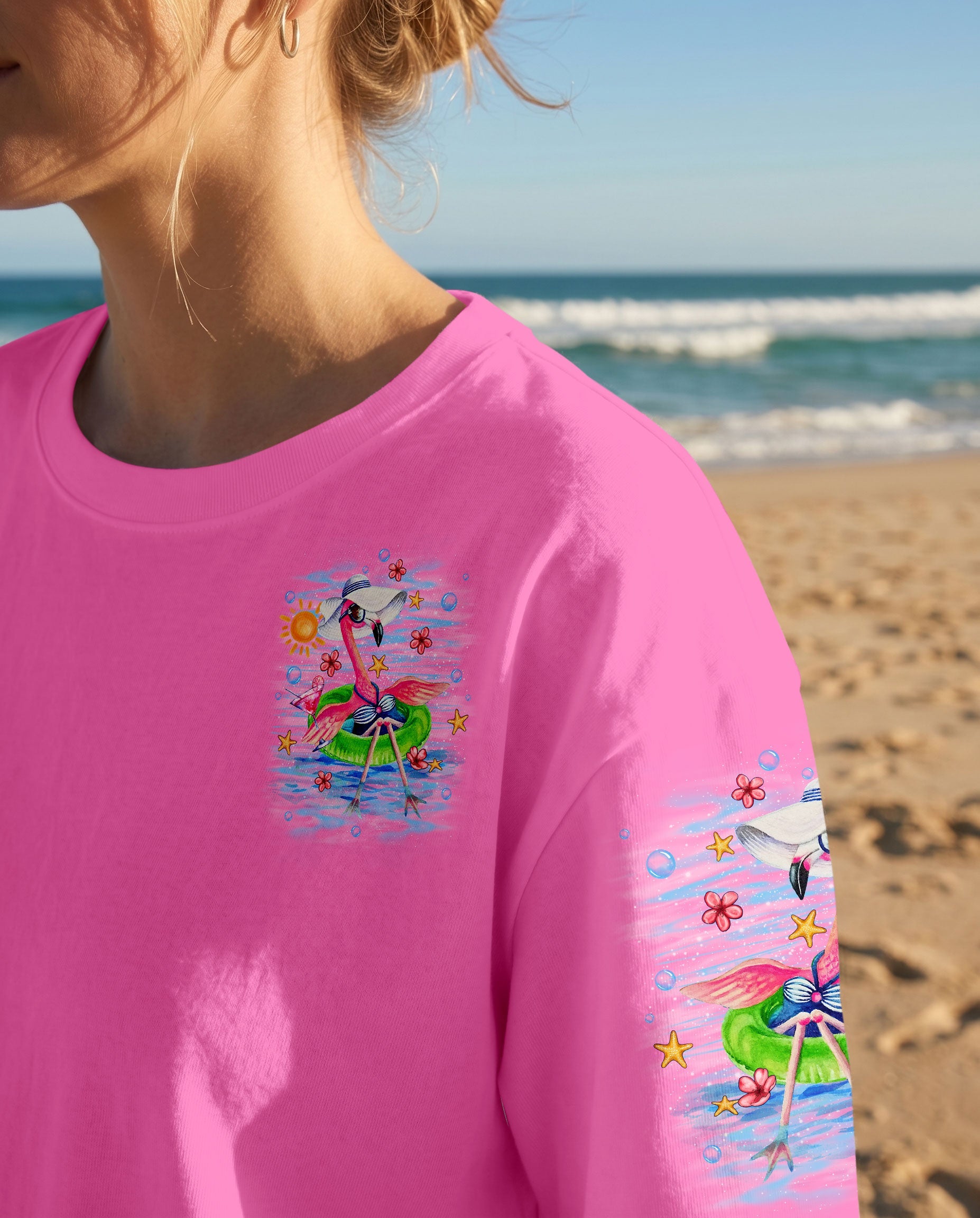 I WAS SIMPLY BORN TO DILLY DALLY FLAMINGO  ALL OVER PRINT - TLNO1205262