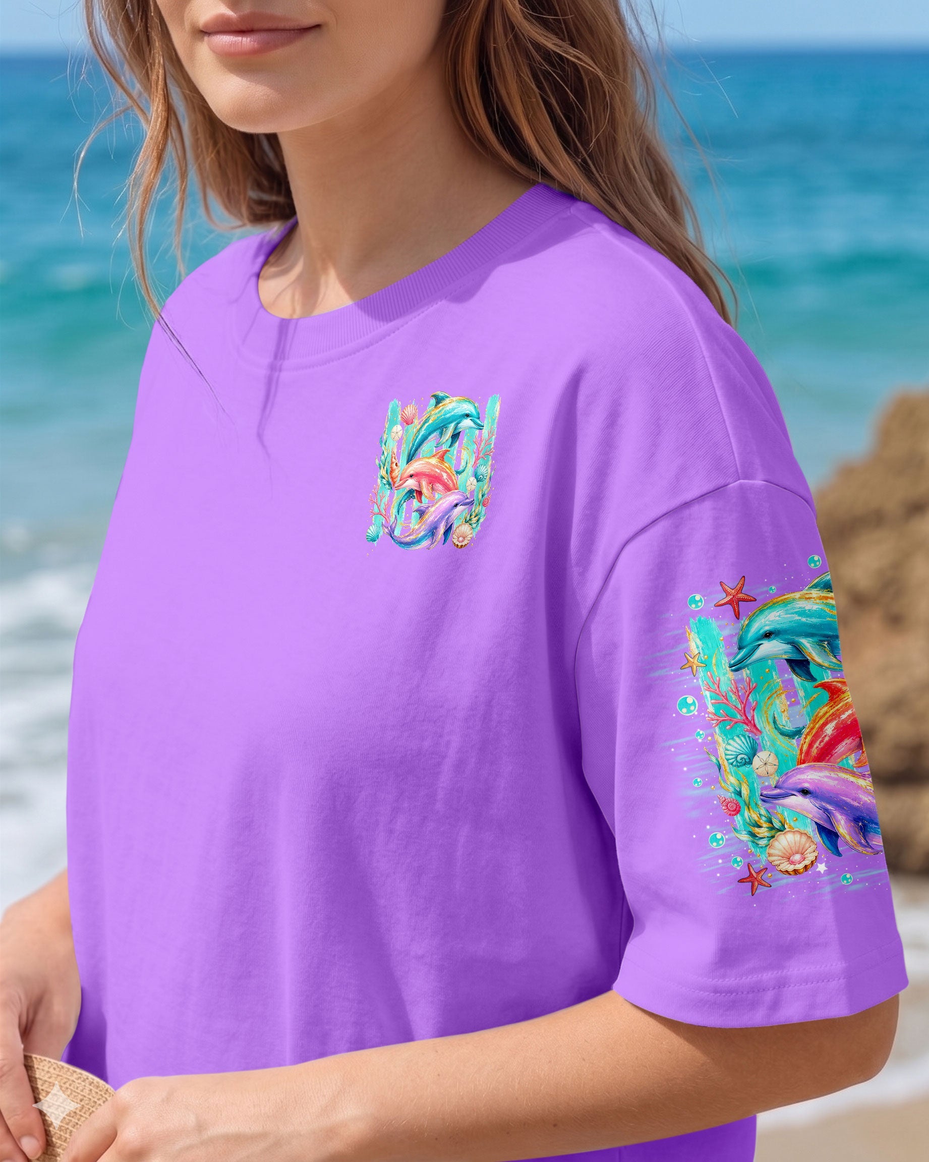 OCEAN WISHES DOLPHIN KISSES ALL OVER PRINT  - TLNO0206262