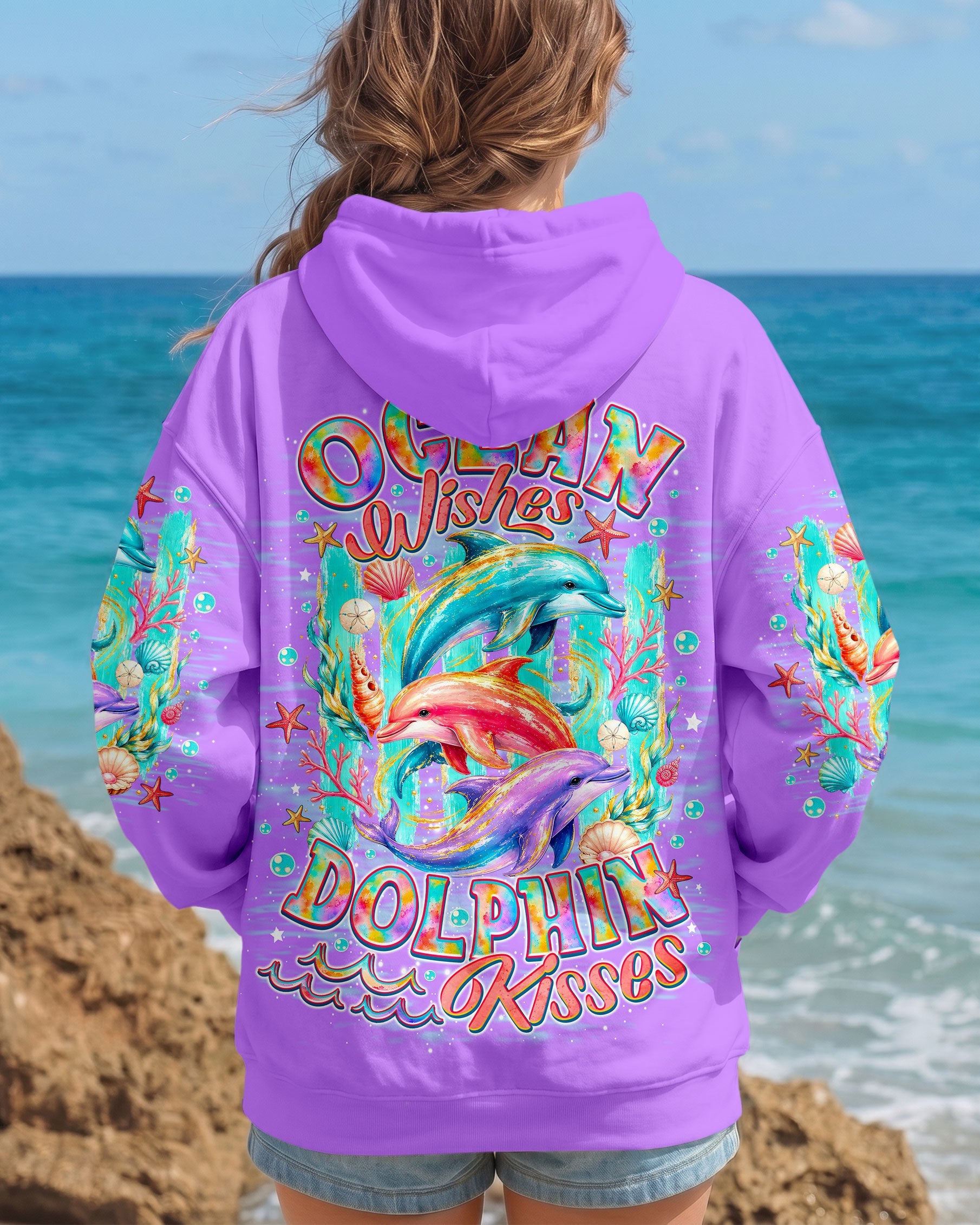 OCEAN WISHES DOLPHIN KISSES ALL OVER PRINT  - TLNO0206262