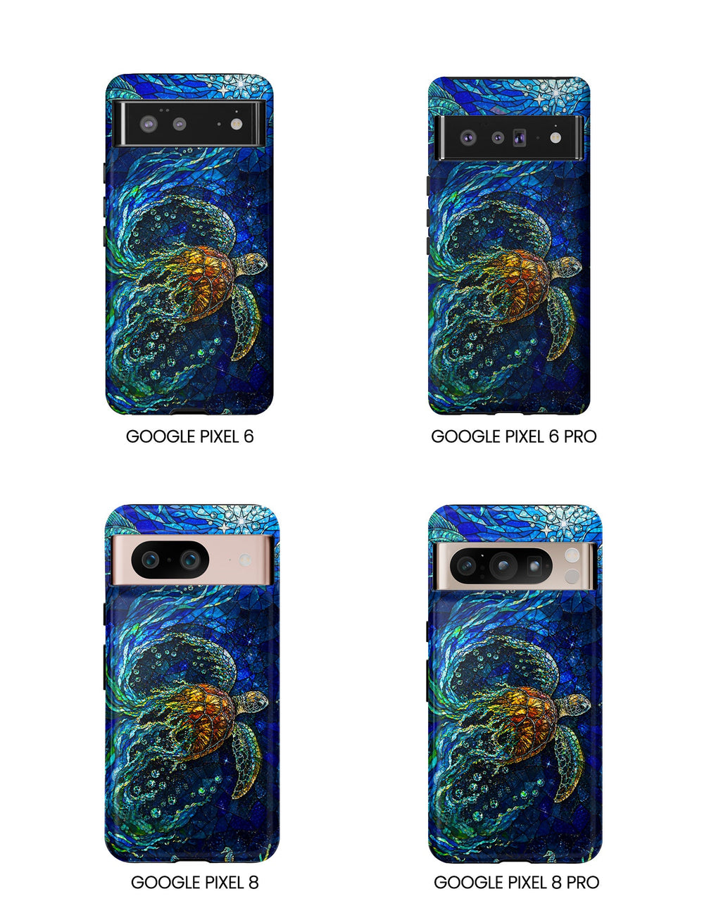 SEA TURTLE OCEAN STAINED GLASS PATTERN  PHONE CASE  - TLTW2804263