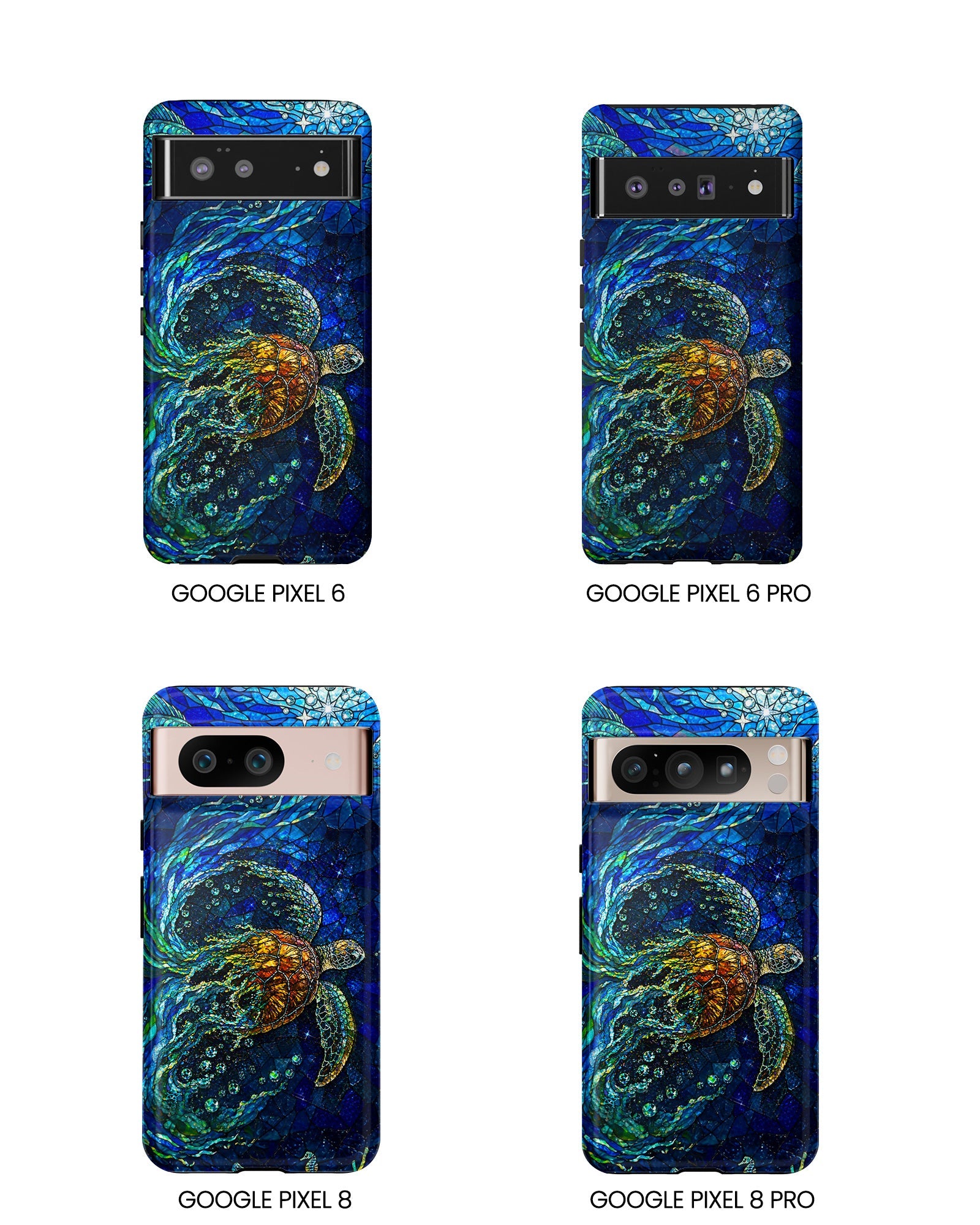 SEA TURTLE OCEAN STAINED GLASS PATTERN  PHONE CASE  - TLTW2804263