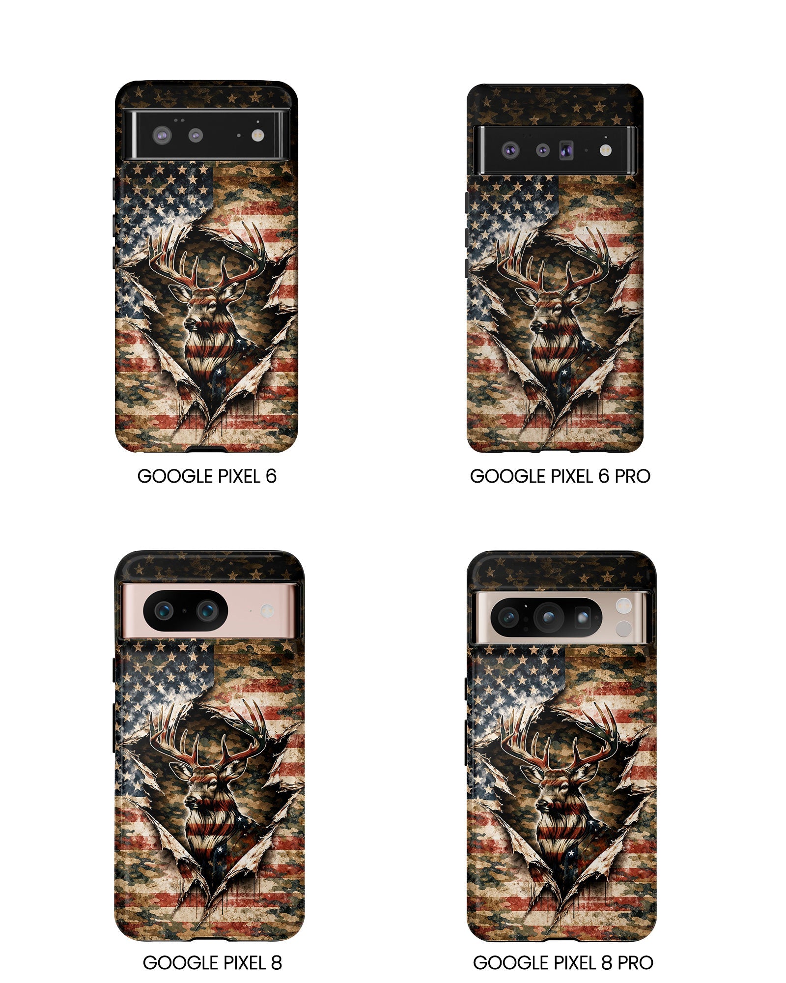 GRUNGE STARS AND STRIPES DEER HUNTING  PHONE CASE  - TLNT0605262
