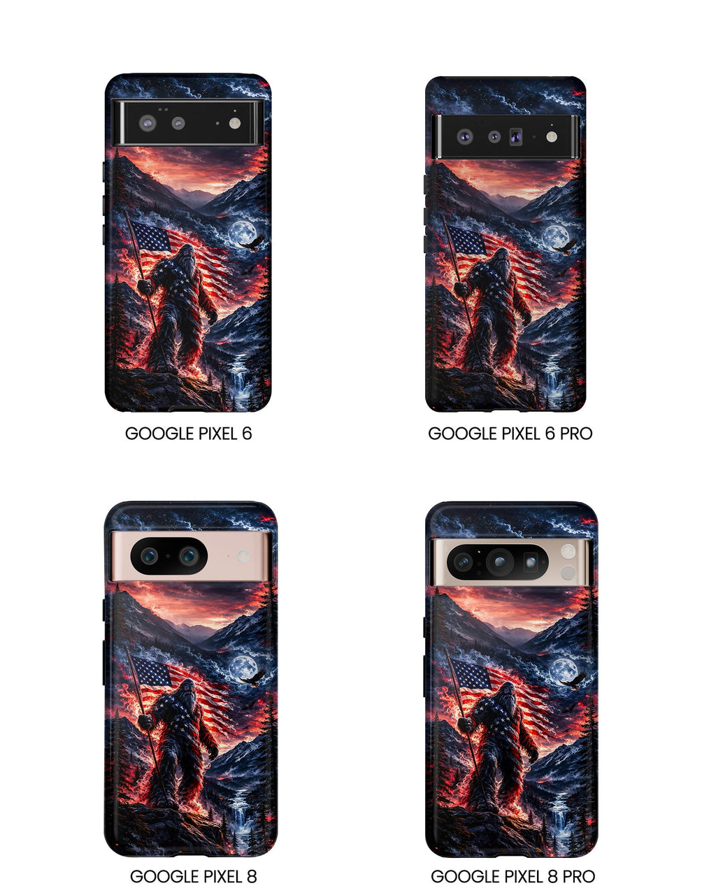 BIGFOOT WITH FLAG  PHONE CASE - TLHG0405266