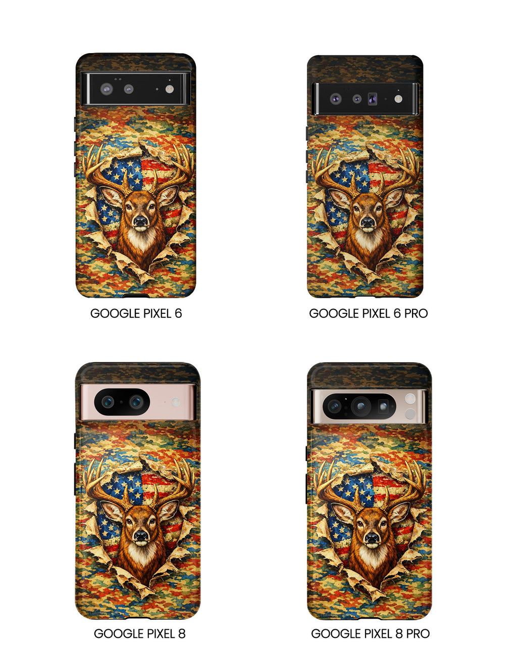 HUNTING DEER CAMOUFLAGE STARS AND STRIPES  PHONE CASE  - TLNT0405261