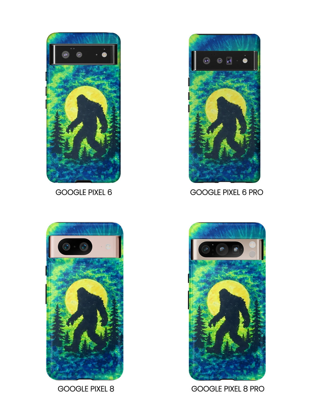 BIGFOOT IN THE FOREST GREEN BLUE SWIRL  PHONE CASE  - TLNO0505262