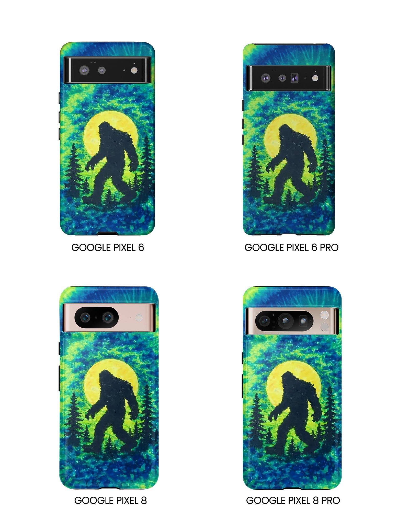 BIGFOOT IN THE FOREST GREEN BLUE SWIRL  PHONE CASE  - TLNO0505262