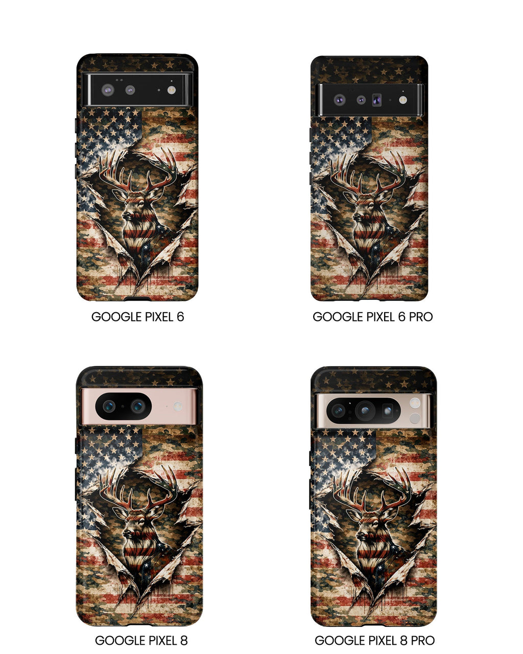 GRUNGE STARS AND STRIPES DEER HUNTING  PHONE CASE  - TLNT0605262